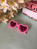 Pink Daisy Heart Sunglasses | Floral Heart Shaped Shades | Cute Summer Accessory