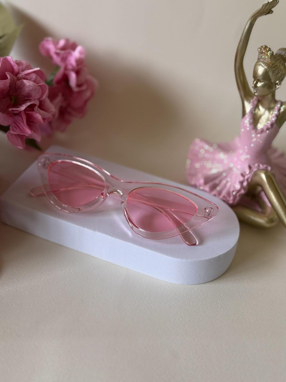 Pink Cat Eye Sunglasses | Coquette Y2K Retro Aesthetic