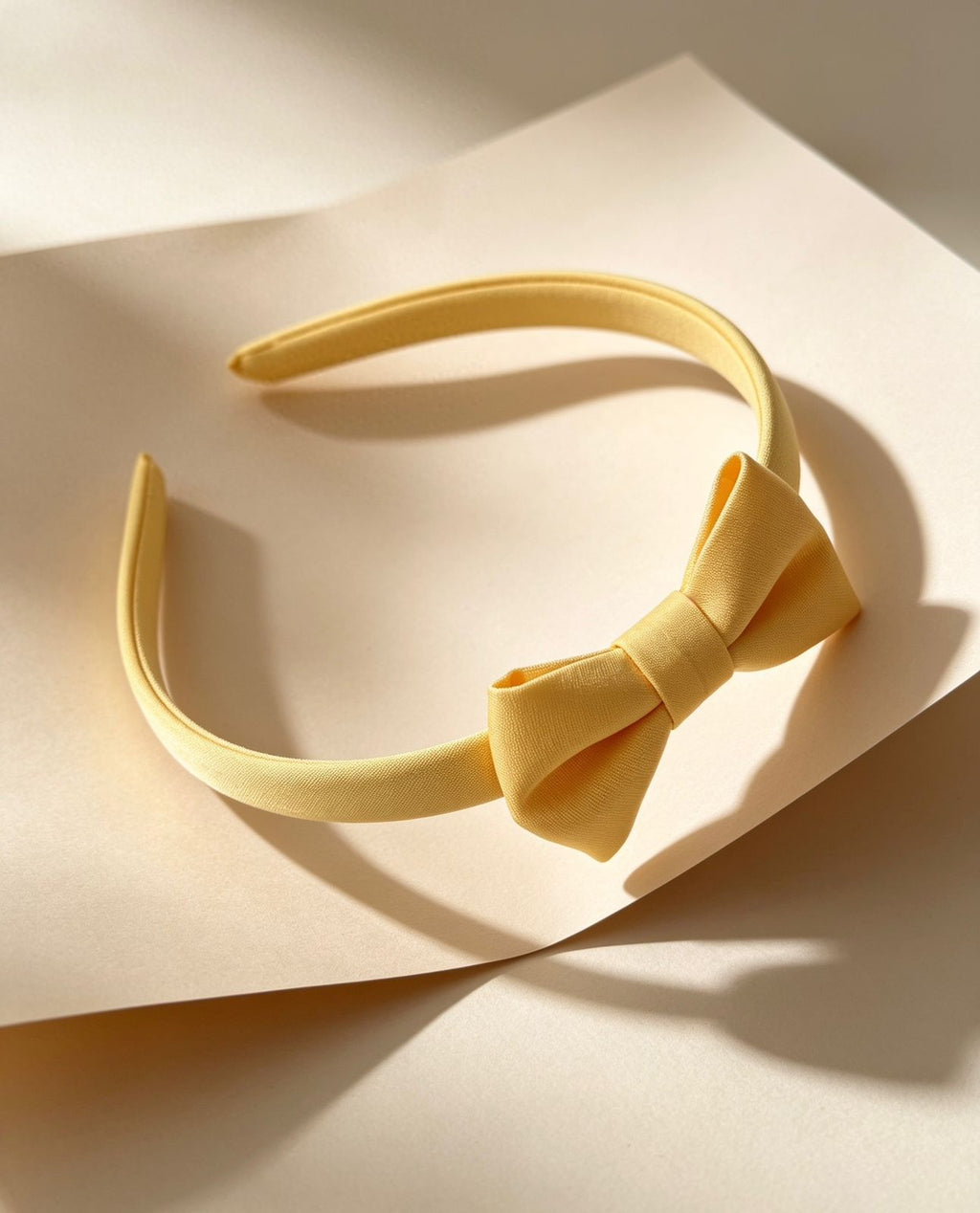Pastel Yellow Bow Headband