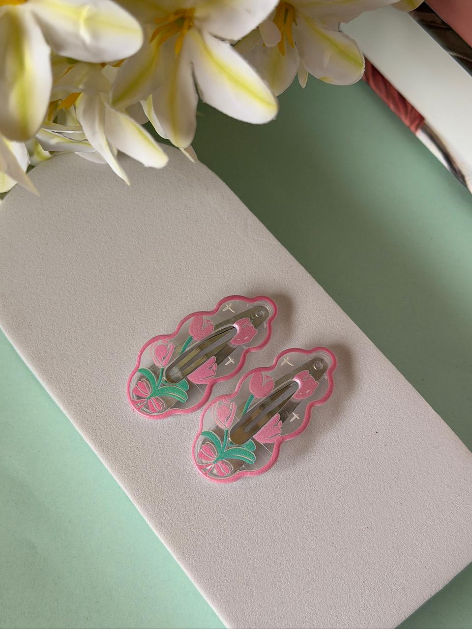 Tulip Snap Hair Clips