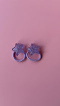 Sparkly Pastel Purple Star Hair Ties