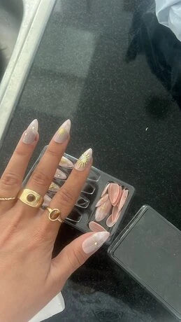 Vintage Gold Sunflower & Khaki Open Ring Set (3pcs)