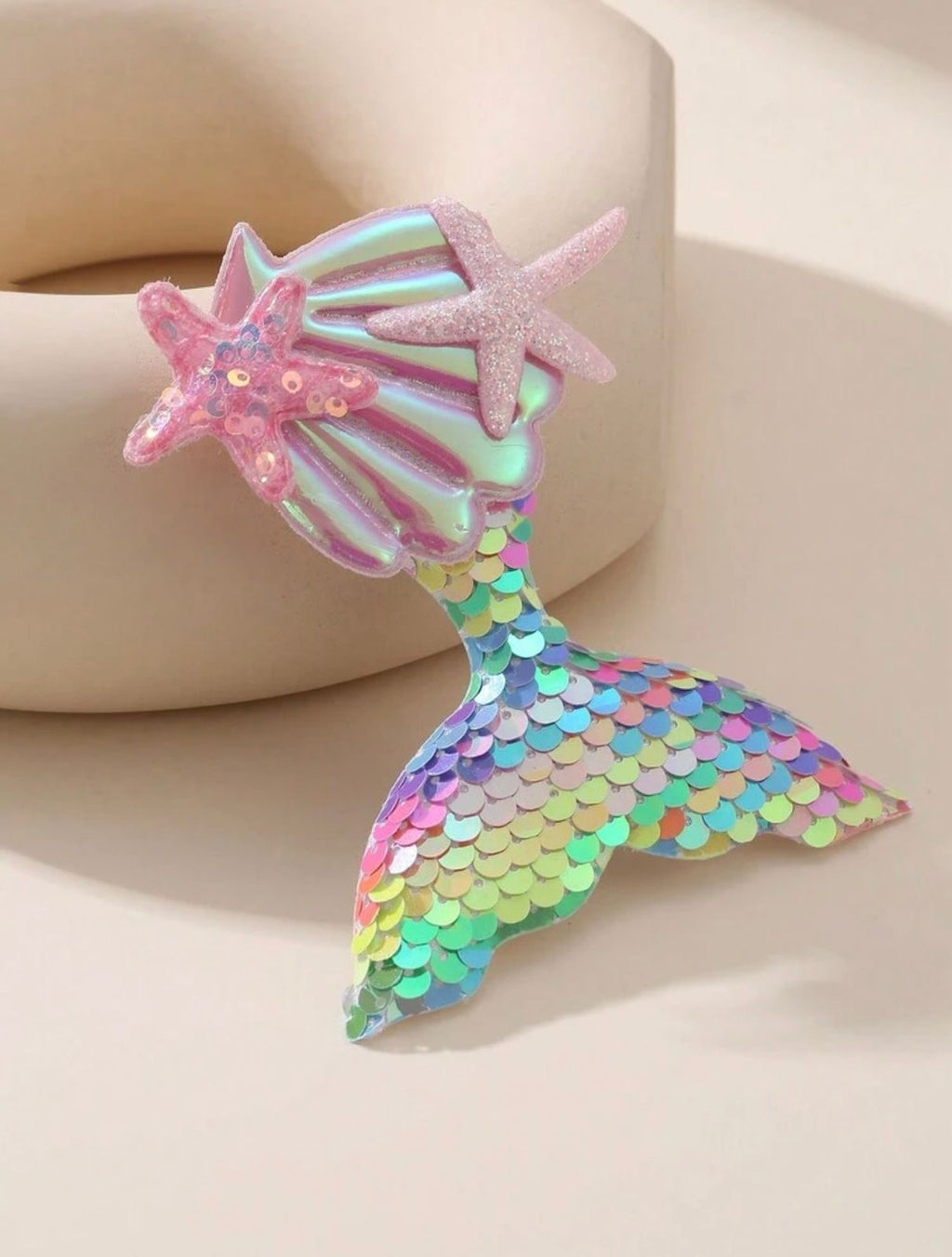 Rainbow Mermaid Tail  Hair Clip