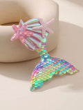 Rainbow Mermaid Tail  Hair Clip