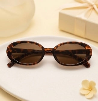 HA TinyTrends Vintage Oval & Rectangular Sunglasses | Aesthetic UV Protection Eyewear