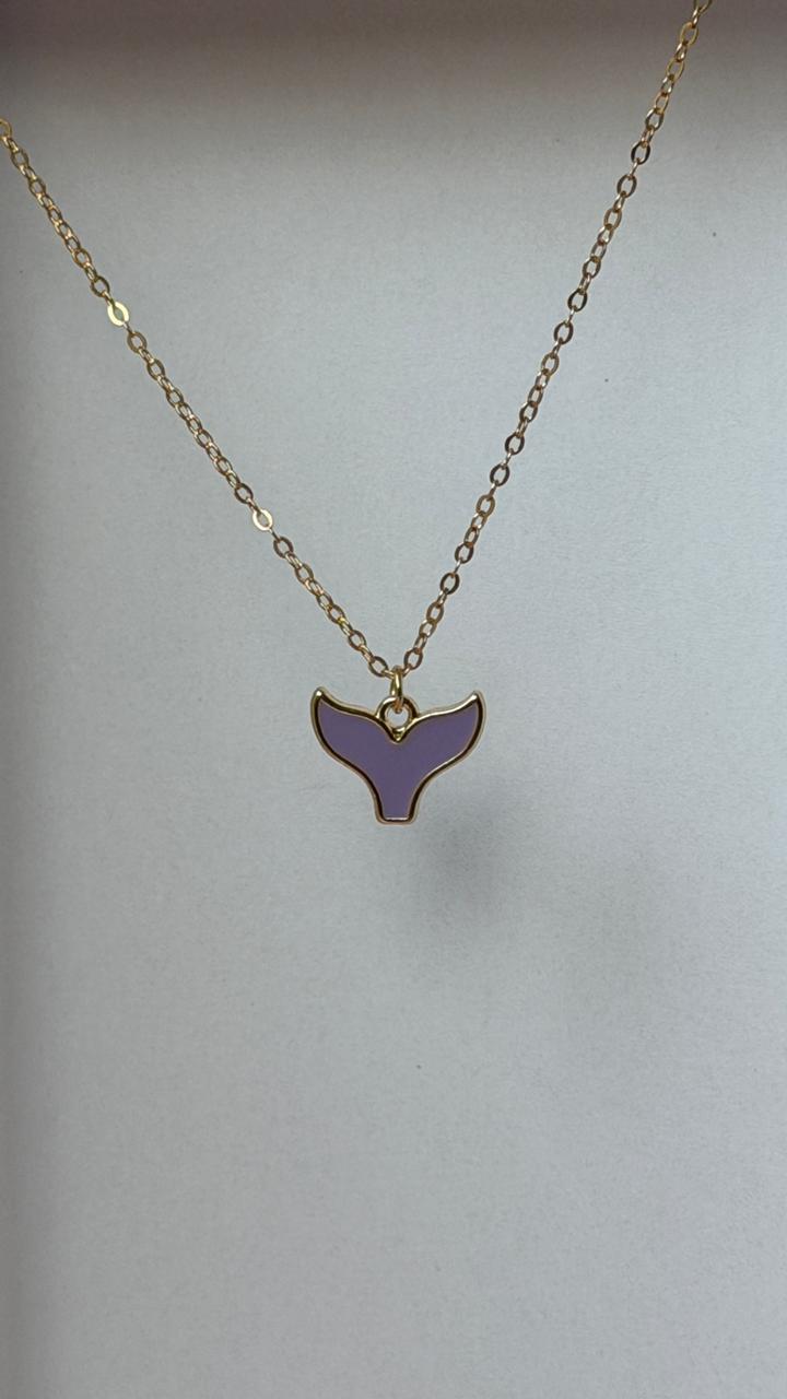 Ocean Charm Necklace Set of 3 – Mermaid Tail, Starfish & Seashell | Gold Chain Enamel Pendant Necklaces for Girls