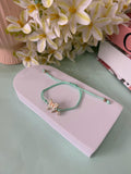 Mint Green Enamel Butterfly Cord Bracelet