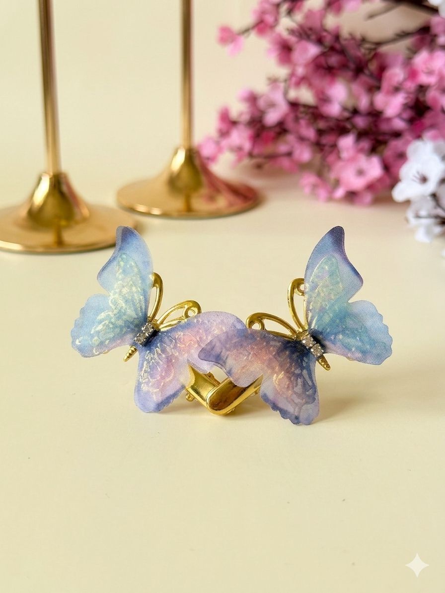 Ethereal Pastel Butterfly Hair Clips