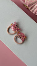 Pink Glitter Crab Hair Ties