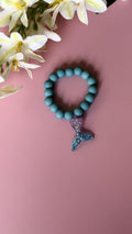 Girls Teal Mermaid Tail Beaded Bracelet