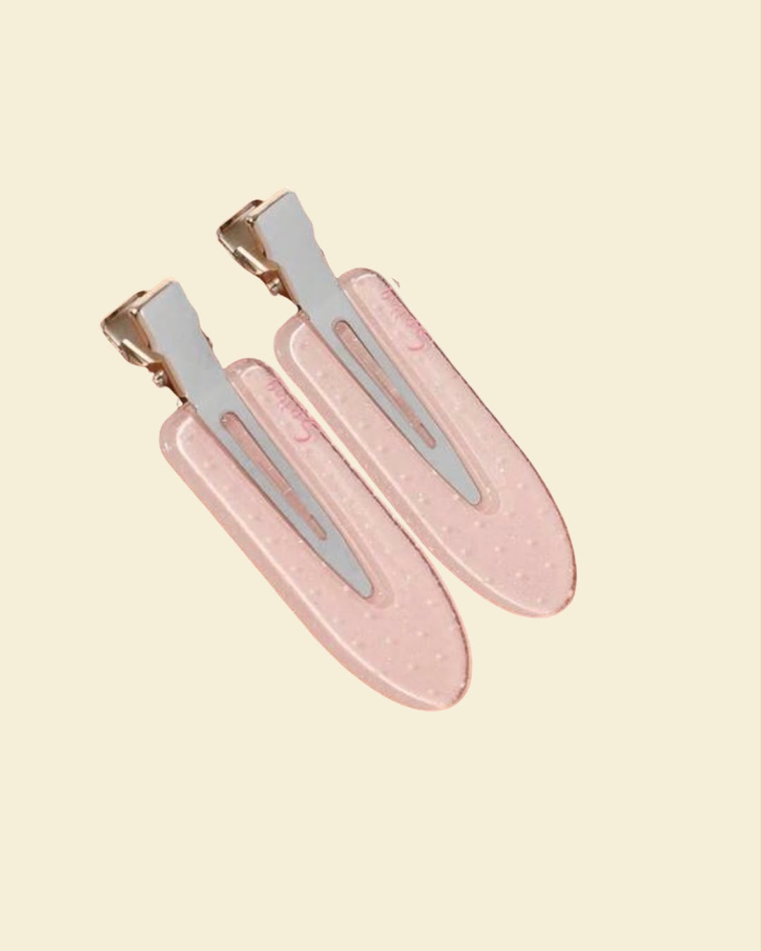 Pink Rhinestone Bow Hair Clips | Floral Polka Dot Alligator Clips Set
