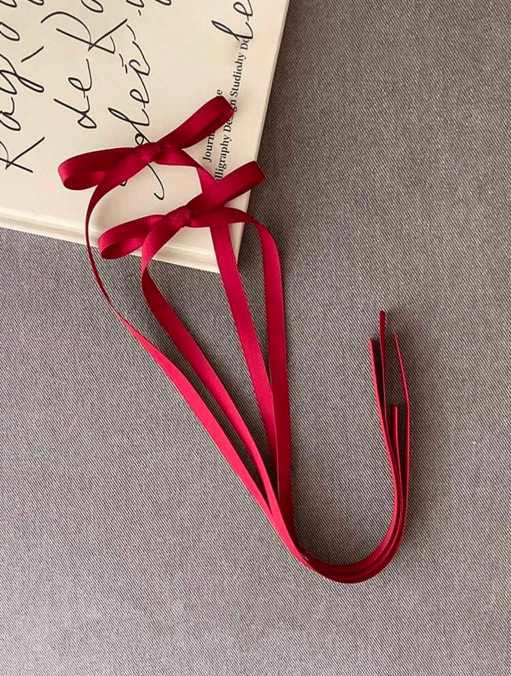 Long Tail Satin Ribbon Bow Hair Tie – Pastel Streamer Hair Accessory