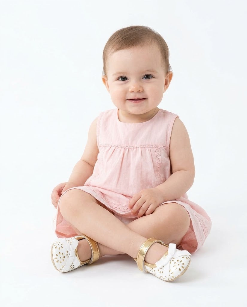 Baby Girl Bow Shoes | Toddler Non-Slip Shoes | 6 to 12 months