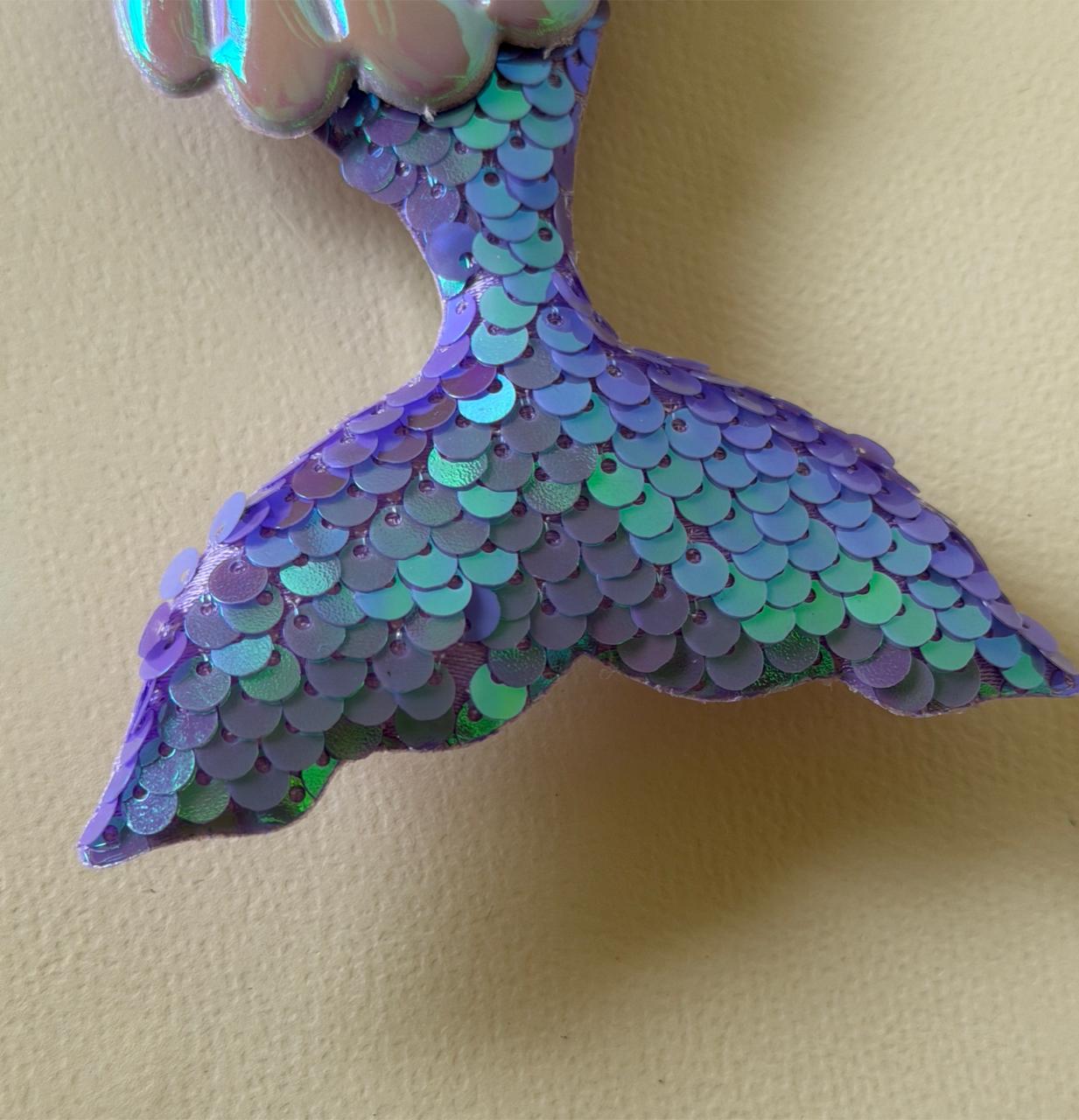 Purple Mermaid Tail Hair Clip