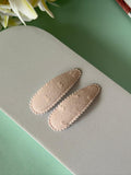 Nude Pink Bobble Fabric Hair Clips