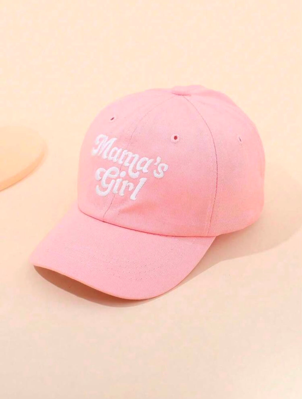 Mama's Girl" Embroidered Baseball Cap – Pink Cotton Dad Hat