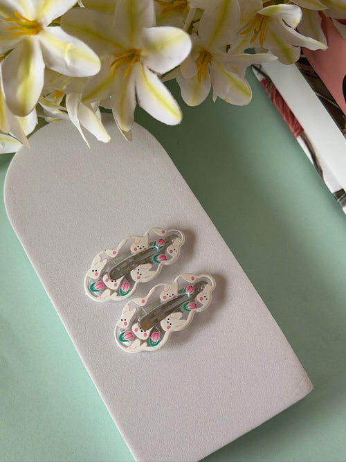 Bunny Snap Hair Clips