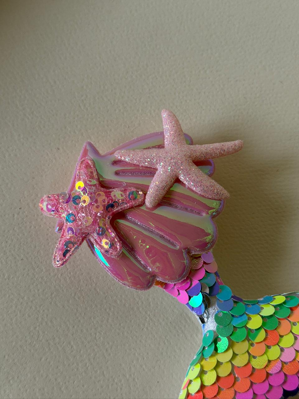 Rainbow Mermaid Tail  Hair Clip