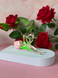 Pink Tulip Metal Hair Claw Clip | Floral Girls Hair Accessory