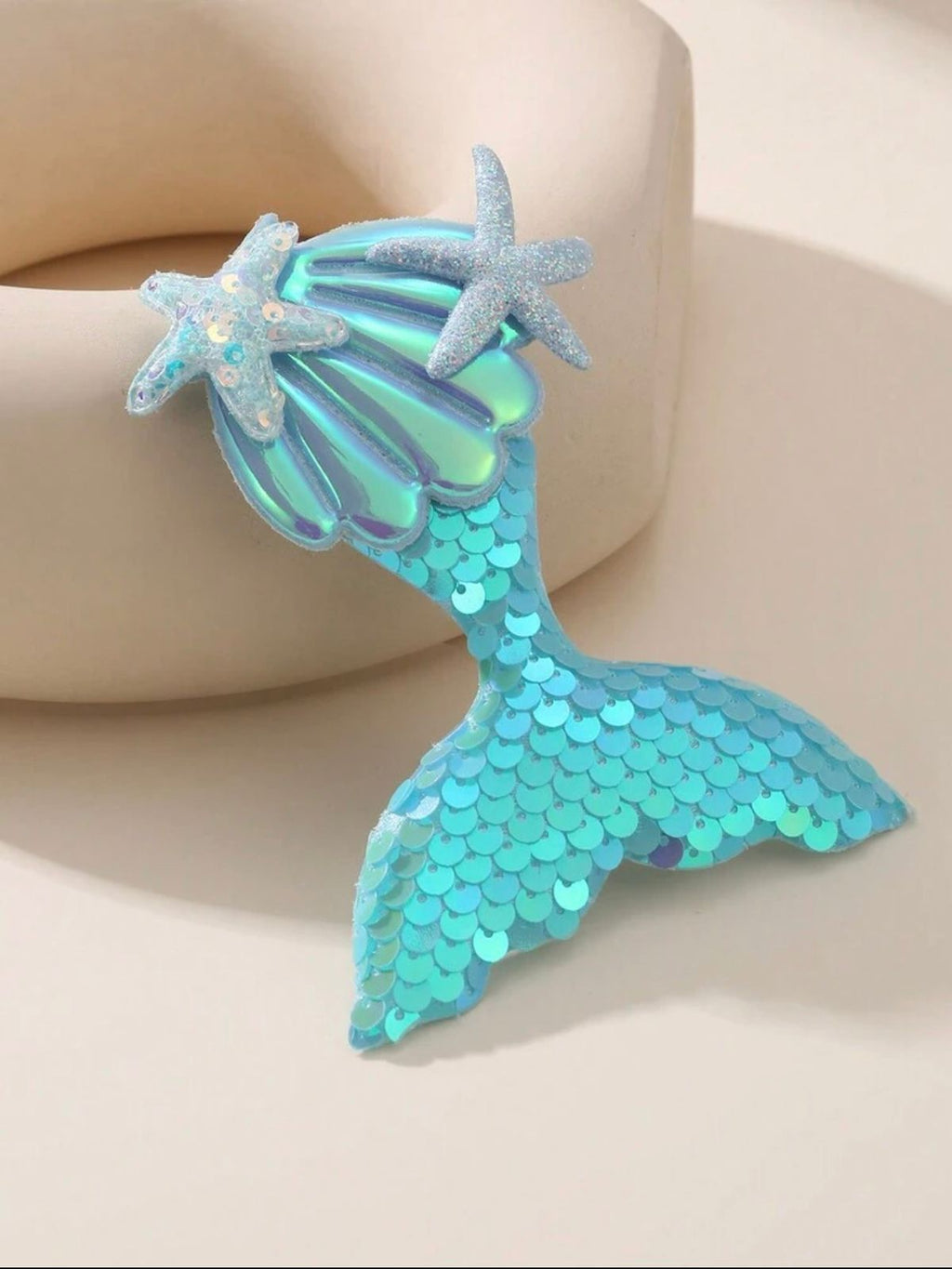 Aqua Mermaid Tail hair Clip