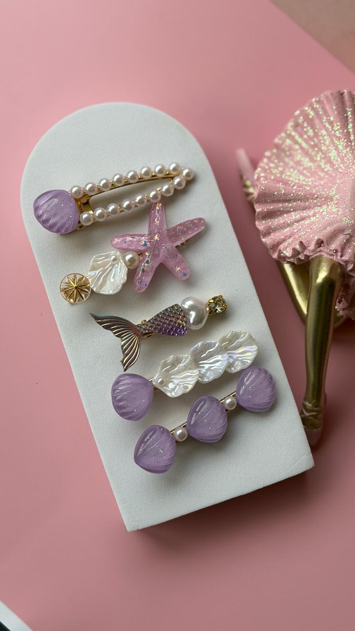Ocean Hair Clips Set