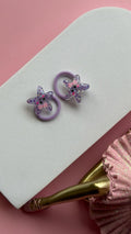 Pastel Purple Glitter Starfish Hair Ties