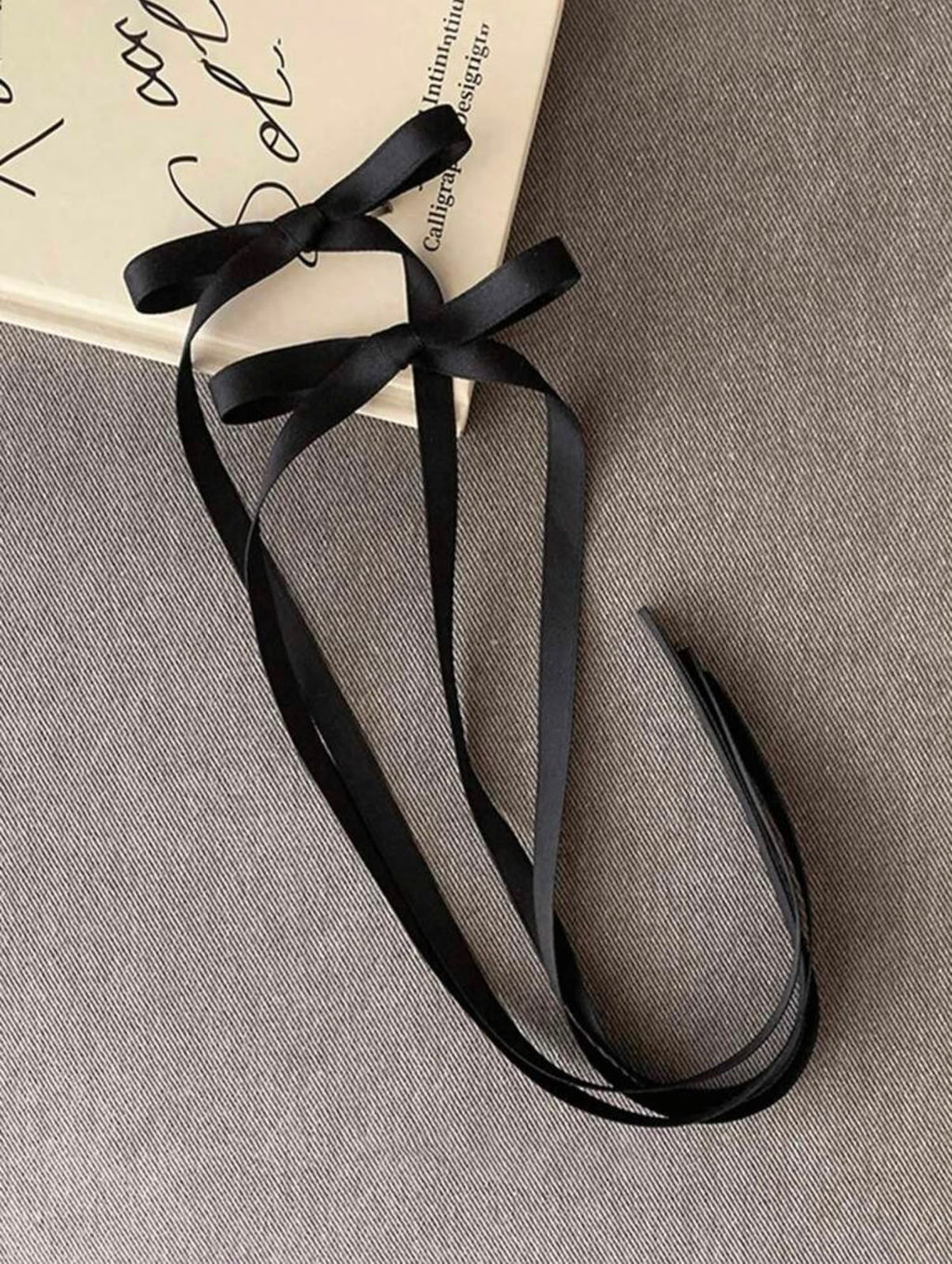 Long Tail Satin Ribbon Bow Hair Tie – Pastel Streamer Hair Accessory