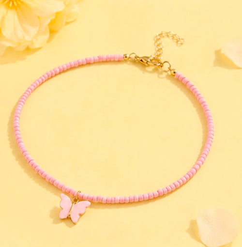 Pink & White Pearl Bow Necklaces