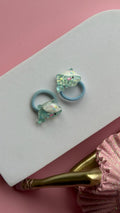 Pastel Blue Glitter Dolphin Hair Ties