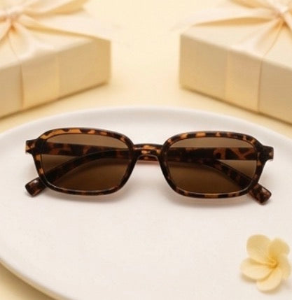 HA TinyTrends Vintage Oval & Rectangular Sunglasses | Aesthetic UV Protection Eyewear
