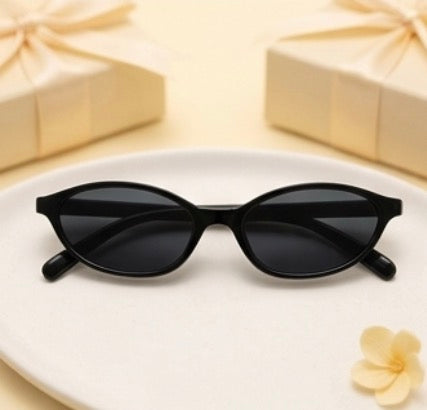 HA TinyTrends Vintage Oval & Rectangular Sunglasses | Aesthetic UV Protection Eyewear