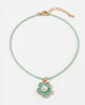 Pastel Beaded Charm Necklace Set – Daisy, Butterfly & Flower Pendant