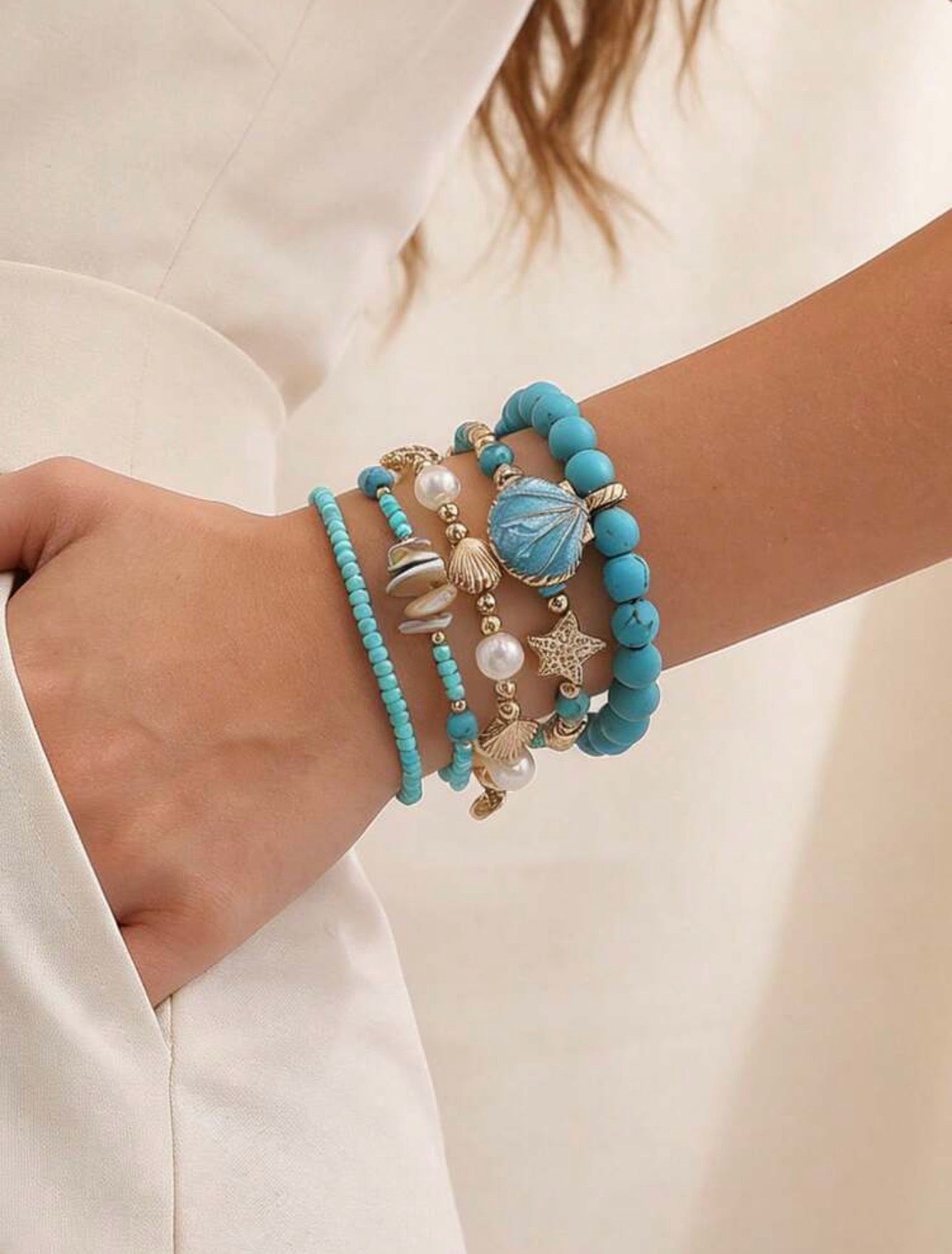 Ocean Wave Beaded Bracelet