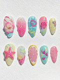 Summer Beach 3D Press-On Nails