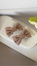 Cinnamon Stripe Bows