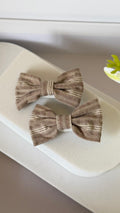 Cocoa Stripe Bows