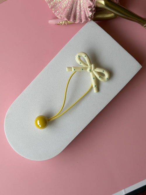 Bow & Ball Hair Tie