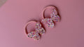 Glitter Butterfly Hair Ties – Pink