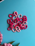 Mini Elastic Hair Ties Set – Pink Mix