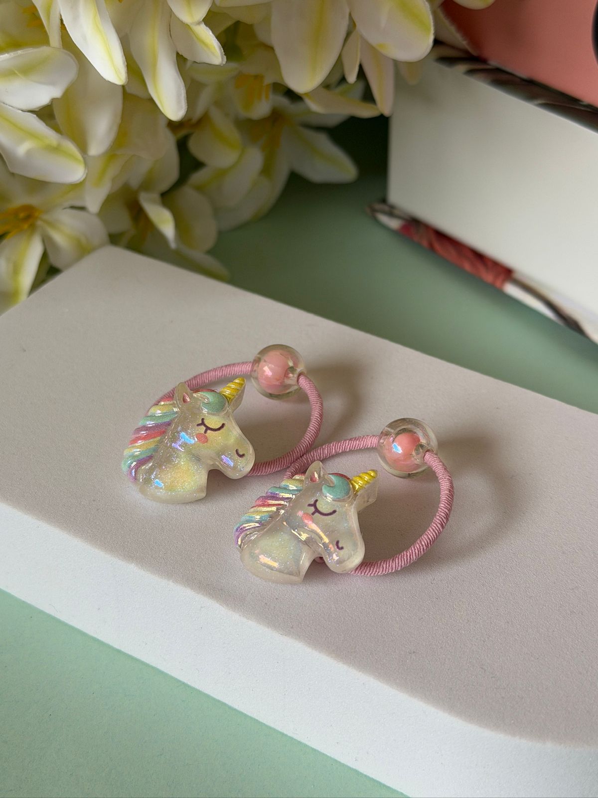Unicorn Glitter Hair Ties