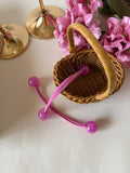 Magenta Pearl Bead Hair Ties