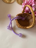 Lavender Pearl Bead Hair Ties