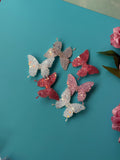 Glitter Butterfly Hair Clips