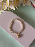 Pearl Seashell Charm Bracelet