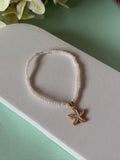 White Starfish Charm Bracelet