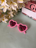 Pink Daisy Heart Sunglasses