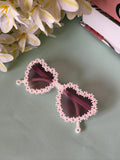White Daisy Heart Sunglasses