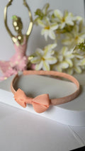 Peach Ribbon Bow Headband
