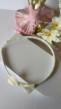 Ivory Grosgrain Bow Headband