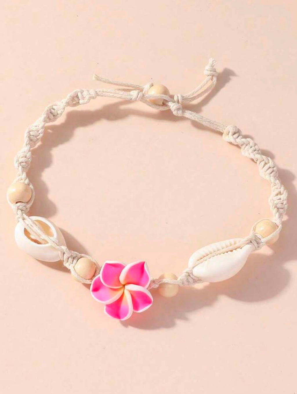 Pink bloom beach anklet